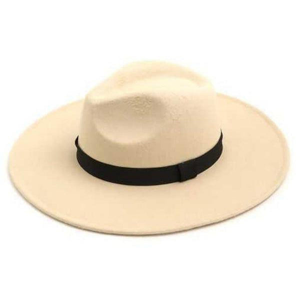 Flat Western Wide Brim Ribbon Hat